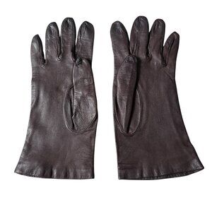 Alwyn brown thin leather gloves women's size 6 1/4 great for driving